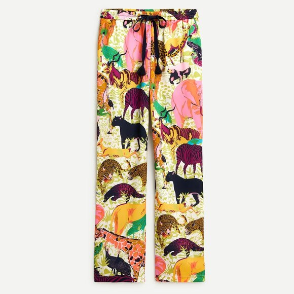J. Crew Pants - NWT J. Crew Drapey Wide-leg Pant in Ratti® Safari Print 00